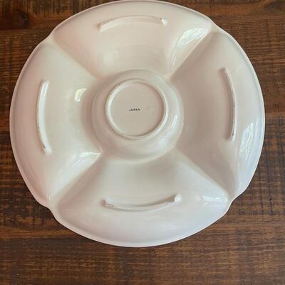 LOT 61 - Divided Relish Tray, Christmas, Fine Ceramic