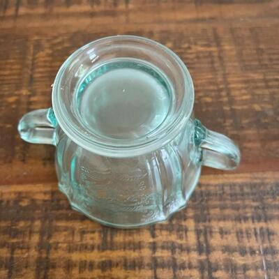 LOT 57 - Creamer and Sugar, Light Blue Depression Glass, Set