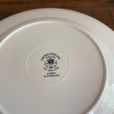 LOT 79 - Surrey Buttercups China, Crown Sterling England, 12 pieces