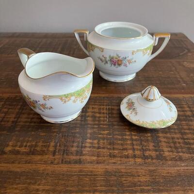 LOT 81 - Creamer and Sugar, Imperial China, Vintage Noritake, Japan, set