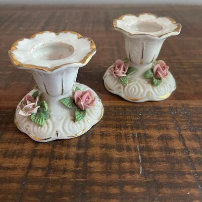LOT 46 - 2 sets of Candlestick Holders, Dresden Germany