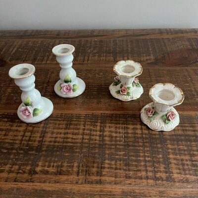 LOT 46 - 2 sets of Candlestick Holders, Dresden Germany