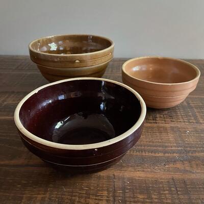 LOT 59 - Trio of Stoneware Mixing Bowls
