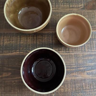 LOT 59 - Trio of Stoneware Mixing Bowls