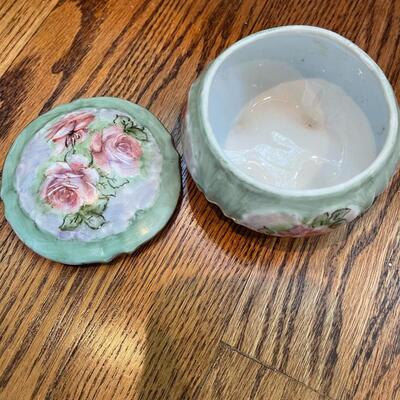 LOT 50 - Porcelain Trinket Bowl with Lid, Arnier
