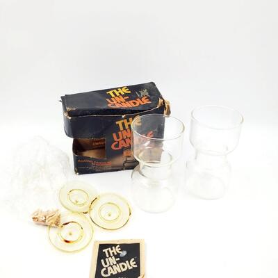 THE UN-CANDLE FLOATING CANDLE SET BY CORNING/PYREX