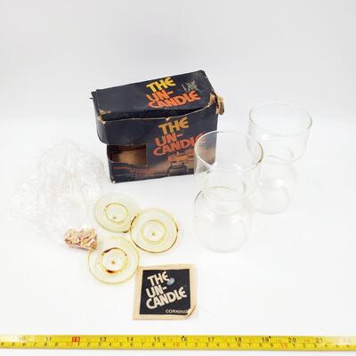THE UN-CANDLE FLOATING CANDLE SET BY CORNING/PYREX