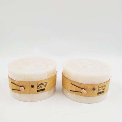 NATURES RETREAT ASHLAND 3 WICK VANILLA BLOSSOMS PILLAR CANDLE BUNDLE OF 2