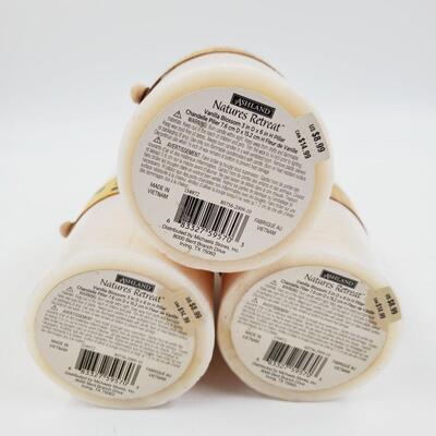 NATURES RETREAT ASHLAND VANILLA BLOSSOMS PILLAR CANDLE BUNDLE OF 3