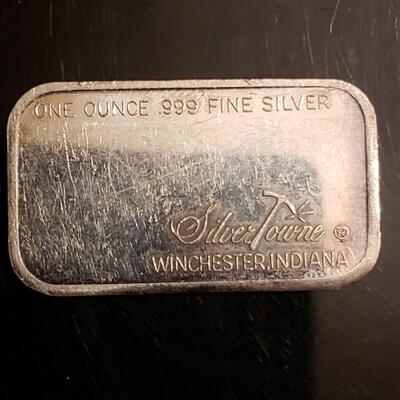 1 oz vintage Nevada silver Town bar Rare 