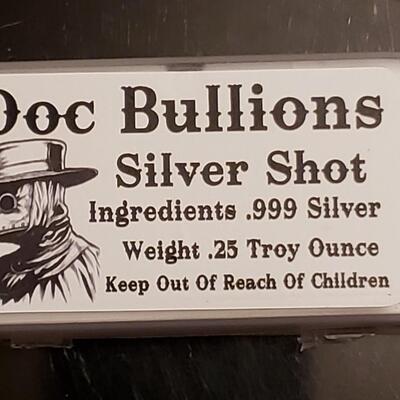 Dr Bullion silver shot 999 silver 