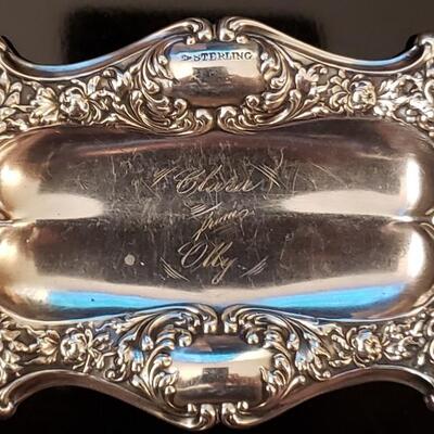 Antique  Sterling silver tray 54.2 g 