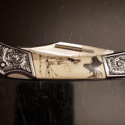Well made strong bone handel .New bone handel well made collector knife  