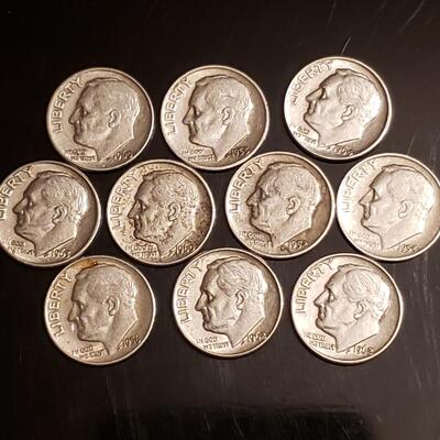 Lot of silver rosie dimes 
