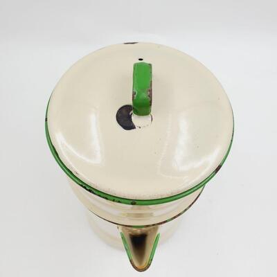VINTAGE ENAMELWARE FRENCH BIGGIN COFFEE POT
