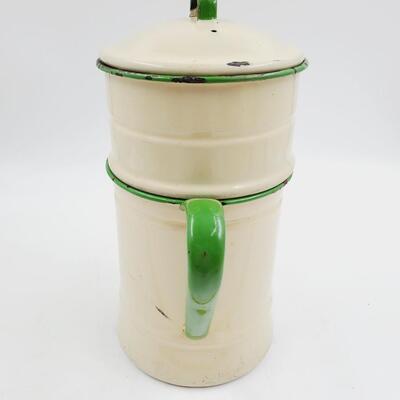 VINTAGE ENAMELWARE FRENCH BIGGIN COFFEE POT