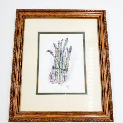 JULIA GRAINER SIGNED FRAMED VEGETABLE PRINTS 