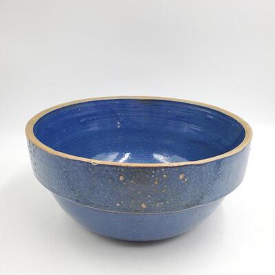 BEAUTIFUL BLUE POTTERY/STONEWARE 10.5 INCH BOWL 