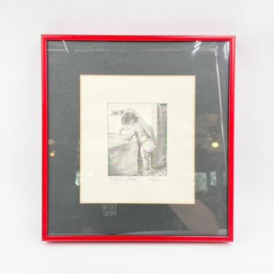 *SIGNED* NICHOLAS D. FRANKOVITZ 53/1000 FRAMED PRINT - BABY BOY AT BATHTUB