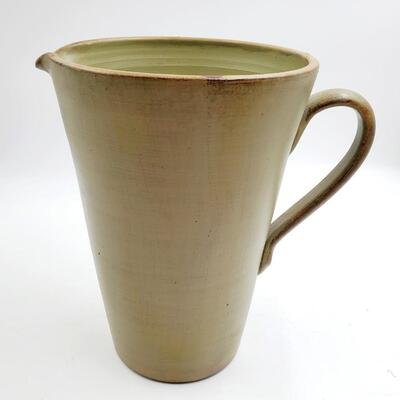 DECORATIVE GREEN PITCHER~POTTERY MADE IN ITALY