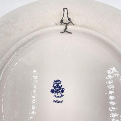 VINTAGE â€œDELFTS BLAUWâ€ DELFTWARE 15.5â€ BLUE & WHITE PLATE