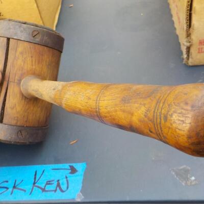 1920's 4 lb. wooden mallet.