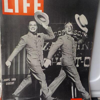 Life's Kathrine Hepburn and Bob Hope and Bing Crosby.