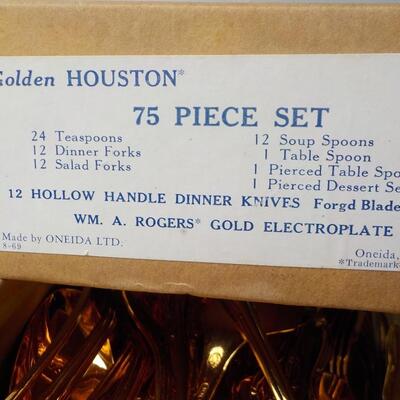 75 Piece Gold Plated set of flat ware.