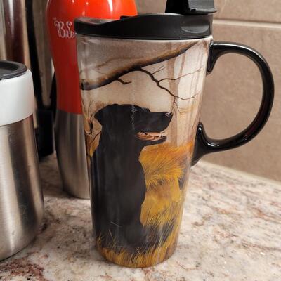 Lot 6: Travel Coffee Cups and Thermos 