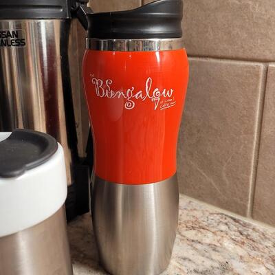 Lot 6: Travel Coffee Cups and Thermos 