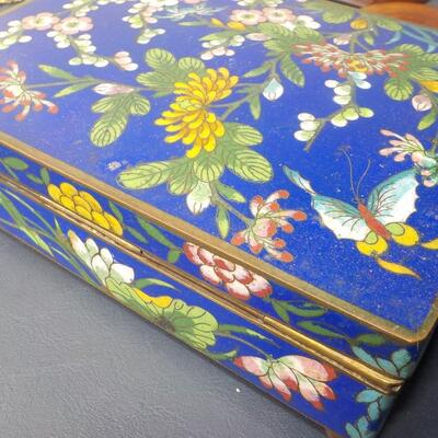 1950's Chinese Bake enamel Jewelry Box.