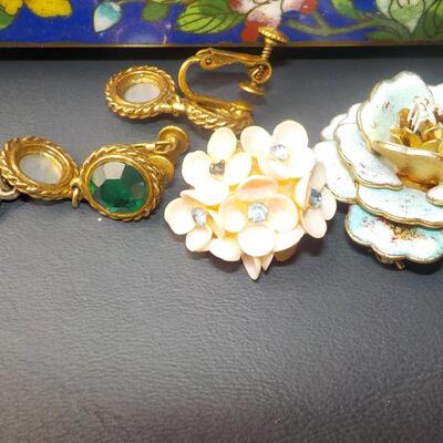1950's Chinese Bake enamel Jewelry Box.