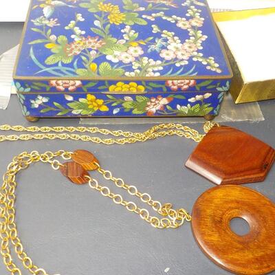 1950's Chinese Bake enamel Jewelry Box.