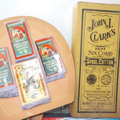 1920's Spool Cotton, Vintage needles.