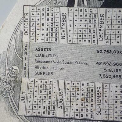 Met Life ad 1900 and calendar and 1920's cruised.