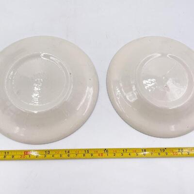 VINTAGE CURRIER & IVES DINNER PLATE & 2 BREAD PLATES