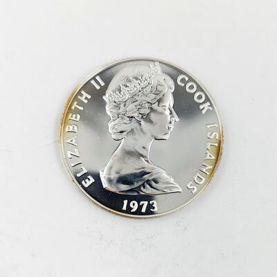 1973 SILVER COOK ISLAND $2- 20TH ANNIVERSARY COIN 