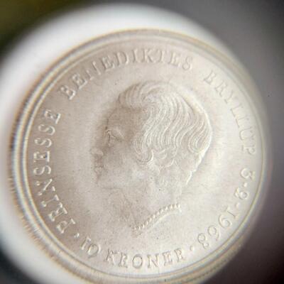 1968 DENMARK 10 SILVER KROMER 