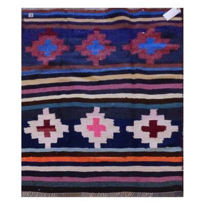 PERSIAN VINTAGE KILIM 138x115cm, ABC1896, 
Make an Offer "Summer Sale 2021 Clearance!" 
https://zandirugs.com/
Free Shipping...