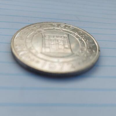 1947 - 1972 25th ANNIVERSARY DOM REPUBLIC PESO SILVER COIN 