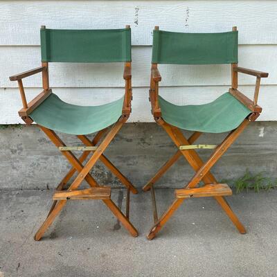 PIER 1 BAR-HEIGHT FOLDING DIRECTORâ€™S CHAIR