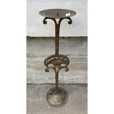 29â€ METAL PEDESTAL CANDLE HOLDER - HEAVY!