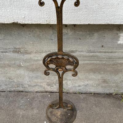 29â€ METAL PEDESTAL CANDLE HOLDER - HEAVY!