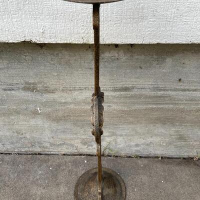 29â€ METAL PEDESTAL CANDLE HOLDER - HEAVY!