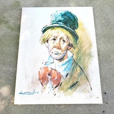 CLOWN WITH BOW TIE CANVAS