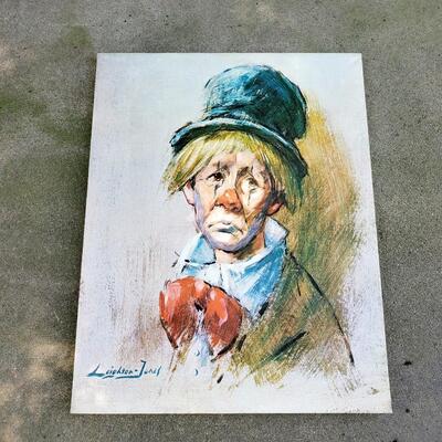 CLOWN WITH BOW TIE CANVAS