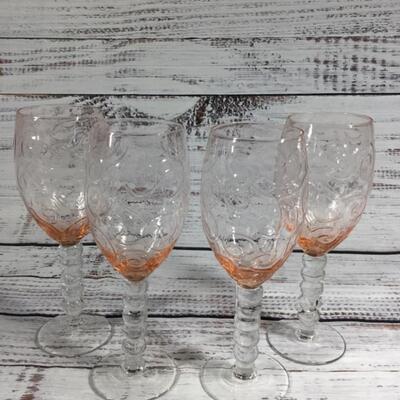 Set of 4 Crystal Wine Glasses