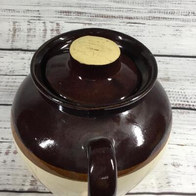 Ceramic Brown and Tan pottery jug Roseville USA
