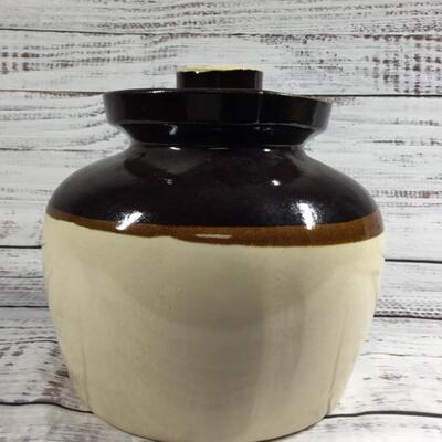 Ceramic Brown and Tan pottery jug Roseville USA