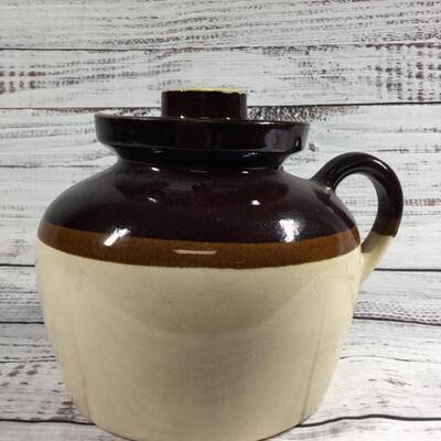Ceramic Brown and Tan pottery jug Roseville USA
